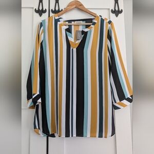 Van Heusen Over Head Striped Blouse